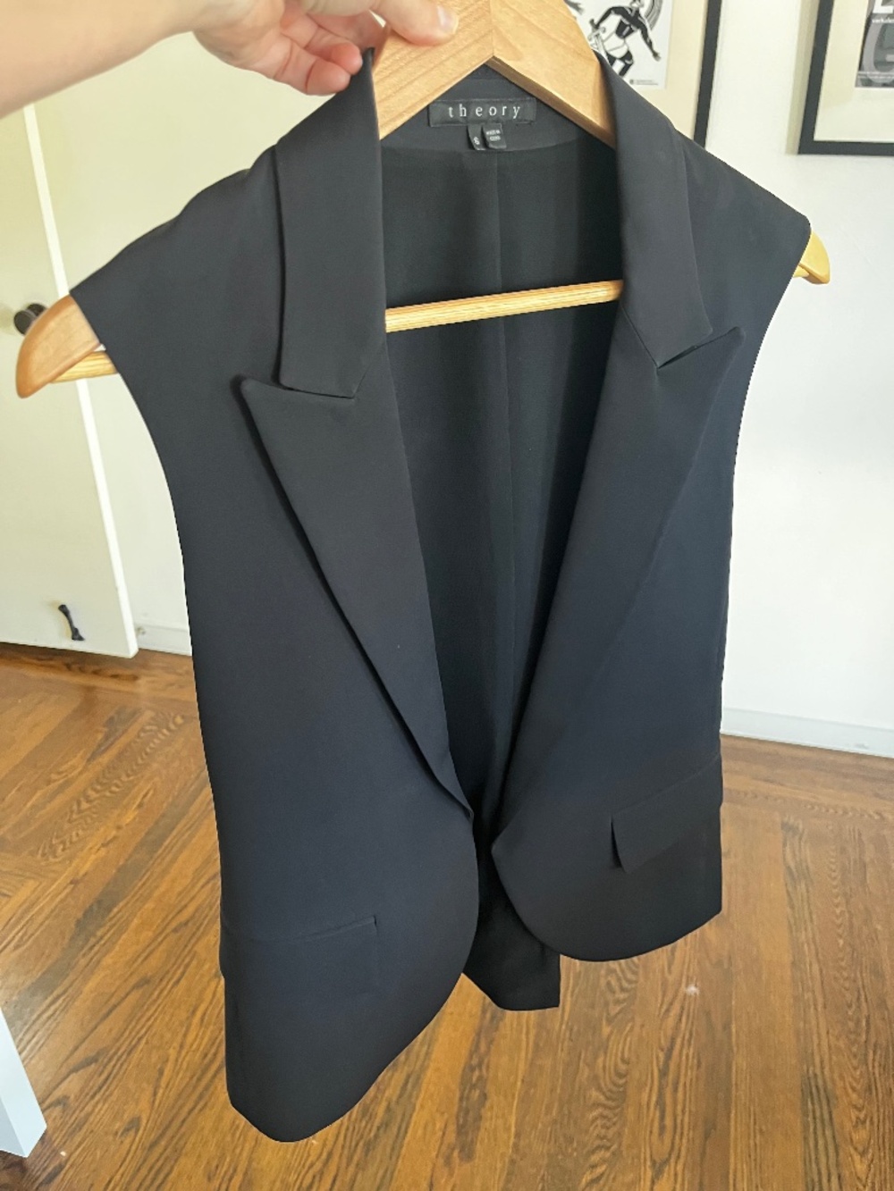Theory chic silk lined vest
